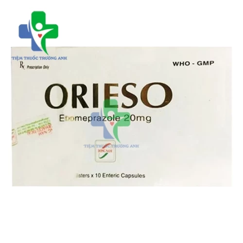 Orieso 20mg - Thuốc điều trị viêm loét dạ dày, tá tràng hiệu quả 