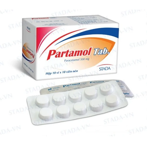 Partamol tab 500mg - Thuốc hỗ trợ giảm đau, hạ sốt hiệu quả