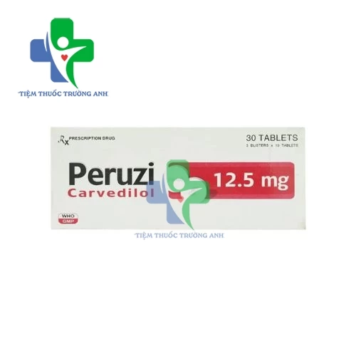 Peruzi 12,5 Davipharm - Điều trị tăng huyết áp, đau thắt ngực