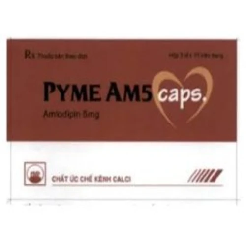 Pyme AM5 caps - Thuốc điều trị cao huyết áp và đau thắt ngực hiệu quả 