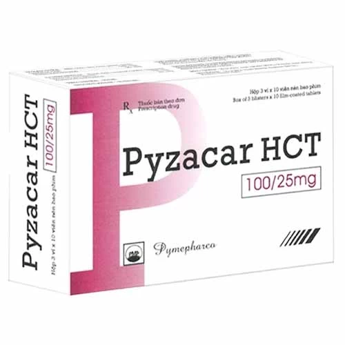 Pyzacar HCT 100/25mg - Thuốc điều trị cao huyết áp hiệu quả của Pymepharco