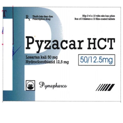 Pyzacar HCT 50/12,5mg - Thuốc trị tăng huyết áp hiệu quả của Pymepharco