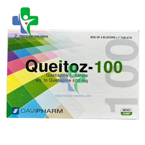 Queitoz-100 Davipharm - Thuốc điều trị tâm thần phân liệt