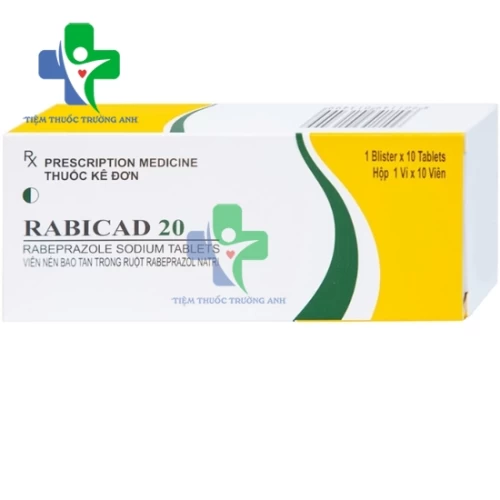 Rabicad 20 Cadila - Thuốc điều trị loét dạ dày, tá tràng