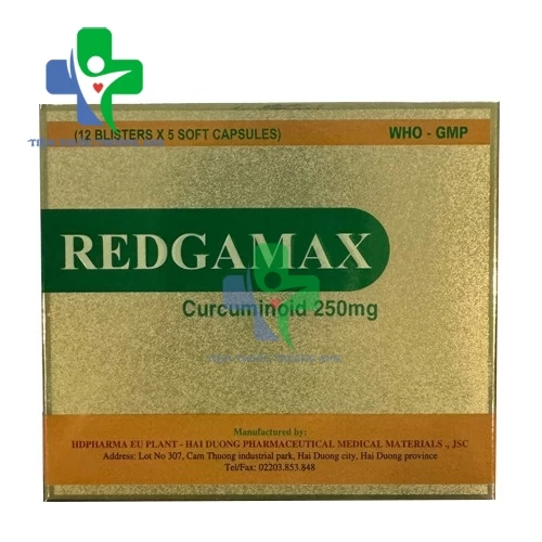 Redgamax Curcuminoid 250mg HDPharma - Thuốc điều trị viêm loét dạ dày, tá tràng