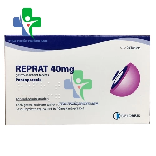 Reprat 40mg - Thuốc hỗ trợ điều trị viêm loét dạ dày, tá tràng hiệu quả