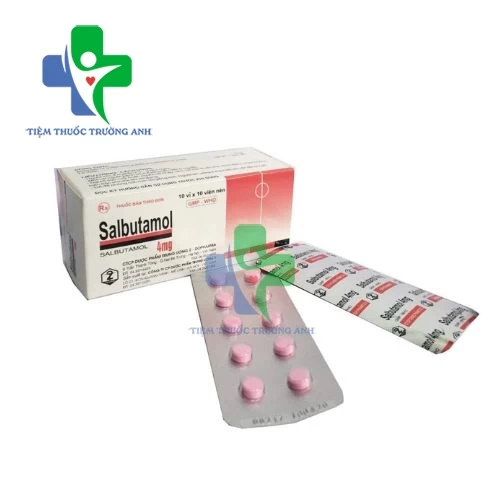 Salbutamol 4mg - Thuốc điều trị các bệnh lý đường hô hấp của dược phẩm TW2