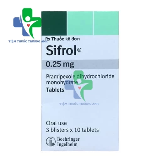 Sifrol 0.25mg Boehringer Ingelheim - Thuốc điều trị các triệu chứng của bệnh Parkinson vô căn