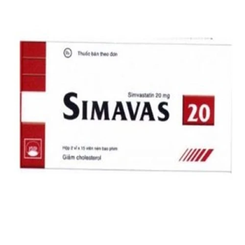 Simavas 20 - Thuốc điều trị tăng Cholesterol máu nguyên phát hiệu quả