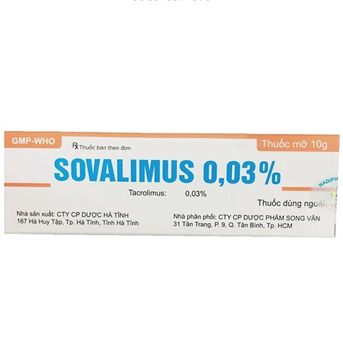 Sovalimus 0.03% - Thuốc bôi điều trị thể tạng hiệu quả 