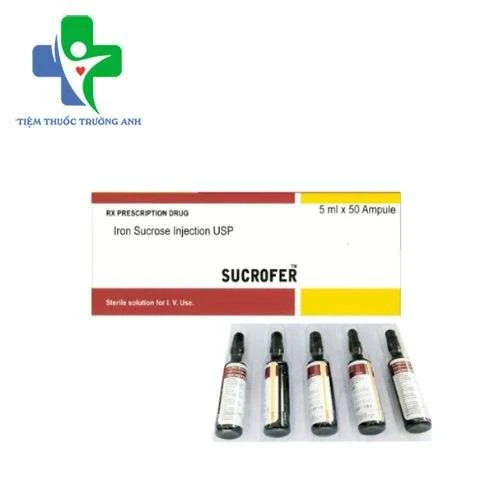 Sucrofer 100mg/5ml Claris - Điều trị máu thiếu sắt ở người bệnh thận