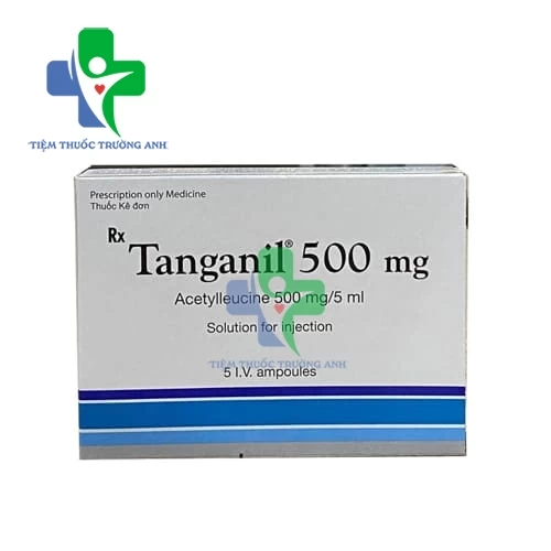 Tanganil tiêm 500mg/5ml - Thuốc điều trị hoa mắt, chóng mặt, rối loạn tiền đình của Pháp