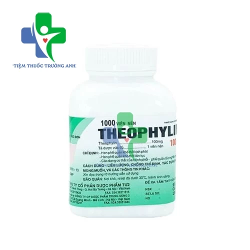 Theophylin 100mg - Thuốc điều trị bệnh đường hô hấp hiệu quả