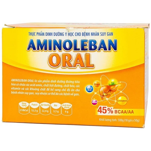 Thực Phẩm Dinh Dưỡng Cho Bệnh Nhân Suy Gan Aminoleban Oral 10 Gói X 50G