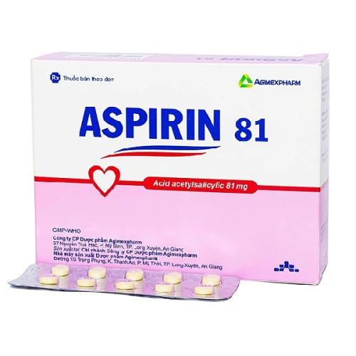 Thuốc Aspirin 81 của Agimexpharm phòng ngừa đột quỵ nhồi máu cơ tim