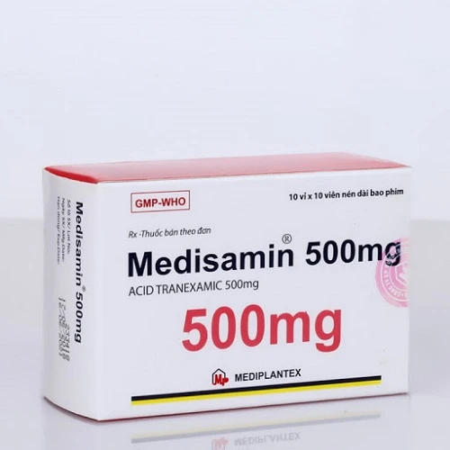 Thuốc cầm máu Medisamin 500mg (Hộp 10 vỉ x 10 viên)