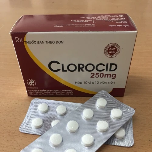 Thuốc Clorocid 250mg (Hộp 10 vỉ x 10 viên) kháng viêm