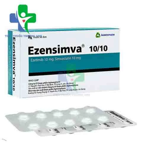 Ezensimva 10/10 Agimexpharm - Thuốc điều trị tăng cholesterol máu