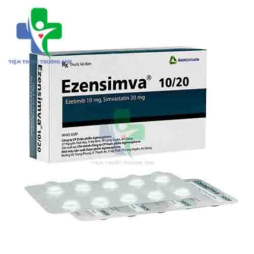 Ezensimva 10/20 Agimexpharm - Thuốc điều trị tăng cholesterol máu