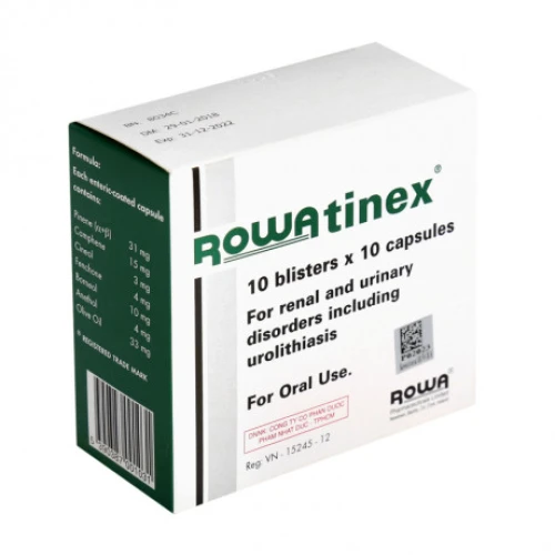 Thuốc Rowatinex (Hộp 10 vỉ x 10 viên) điều trị sỏi thận