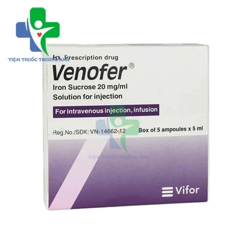 Venofer 20mg/ml Nycomed (5ml) - Thuốc điều trị thiếu sắt