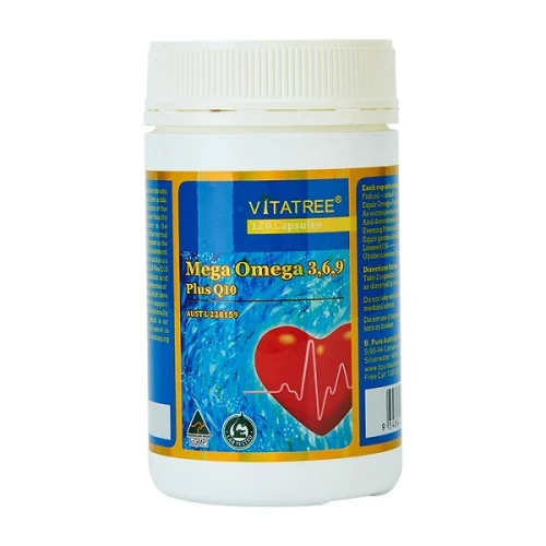 Vitatree Mega Omega 3,6,9 Plus Q10, Lọ 60 viên