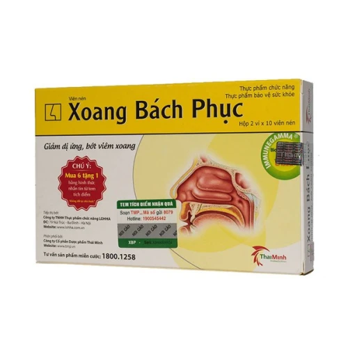 Viên Uống Trị Viêm Xoang, Viêm Mũi Dị Ứng Xoang Bách Phục 20 Viên