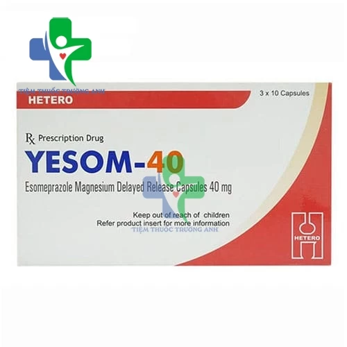 Yesom 40mg - Thuốc điều trị viêm loét dạ dày, tá tràng của Ấn Độ