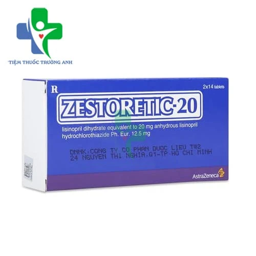 Zestoretic-20 AstraZeneca - Thuốc điều trị tăng huyết áp nguyên phát