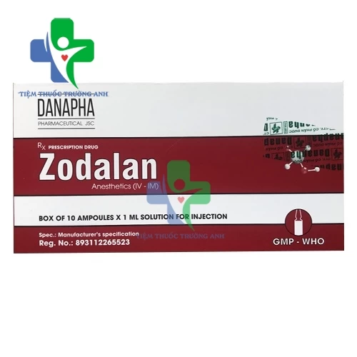 Zodalan 5mg/ml Danapha - Gây mê và an thần