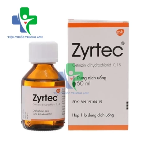 Zyrtec 0.1% Syr.60ml - Thuốc điều trị bệnh dị ứng hiệu quả
