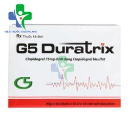 G5 Duratrix 75mg Hataphar - Giảm nguy cơ bệnh tim mạch