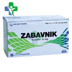 Zabavnik 10mg Davipharm - Điều trị co thắt cơ chủ động