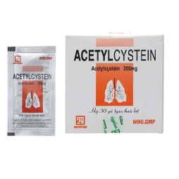 Acetylcystein 200mg Nadyphar (bột) - Thuốc trị bệnh đường hô hấp