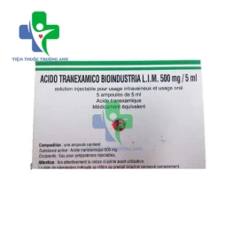 Acido Tranexamico 500mg/5ml Bioindustria - Hỗ trợ phòng và điều trị chảy máu phẫu thuật  