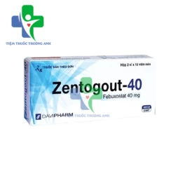 Zentogout-80 Davipharm - Thuốc điều trị gout