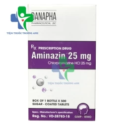 Aminazin 25mg Danapha (500 viên) - Thuốc điều trị bệnh tâm thần