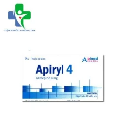 Apiryl 4 Apimed - Điều trị đái tháo đường tuýp 2 ở người lớn