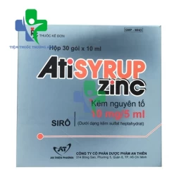 Atisyrup zinc - Thuốc bổ sung kẽm của An Thiên Pharma hiệu quả