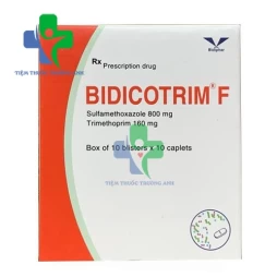 Bidicotrim F Bidiphar - Điều trị các bệnh nhiễm trùng do vi khuẩn nhạy cảm