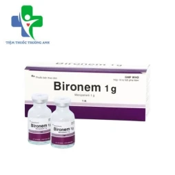 Bironem 1g Bidiphar - Điều trị nhiễm khuẩn gây ra bởi các vi khuẩn nhạy cảm