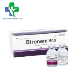 Bironem 500 Bidiphar - Thuốc bột pha tiêm điều trị nhiễm khuẩn