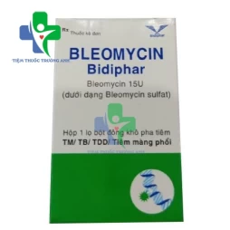 Bleomycin Bidiphar 15U - Ðiều trị ung thư biểu mô tế bào vảy