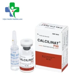 Calcilinat F50 Bidiphar - Điều trị thiếu máu nguyên hồng cầu khổng lồ