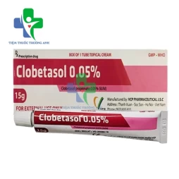 Clobetasol 0.05% 15g VCP - Thuốc điều trị các bệnh lý ngoài da hiệu quả (10 hộp)