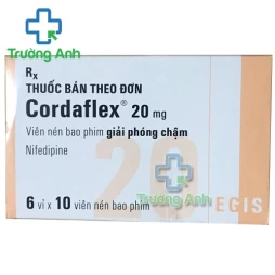 Cordaflex 20mg - Thuốc điều trị tăng huyết áp, đau thắt vùng ngực