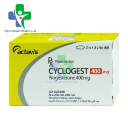 Cyclogest 400mg Actavis UK - Hỗ trợ điều trị các triệu chứng tiền kinh