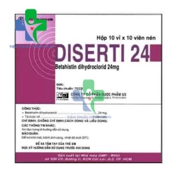 Diserti 24 F.T Pharma - Điều trị triệu chứng chóng mặt