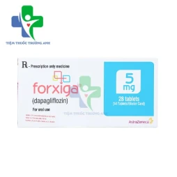 Forxiga tab 5mg AstraZeneca - Thuốc điều trị đái tháo đường typ 2