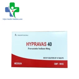 Hypravas 40 Medisun - Làm giảm nguy cơ tử vong do bệnh tim mạch